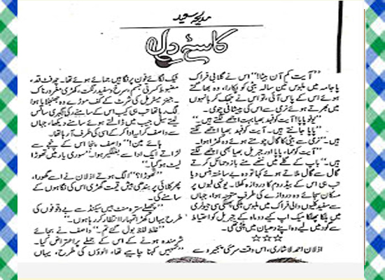 Kasa E Dil Urdu Novel By Madiha Saeed
